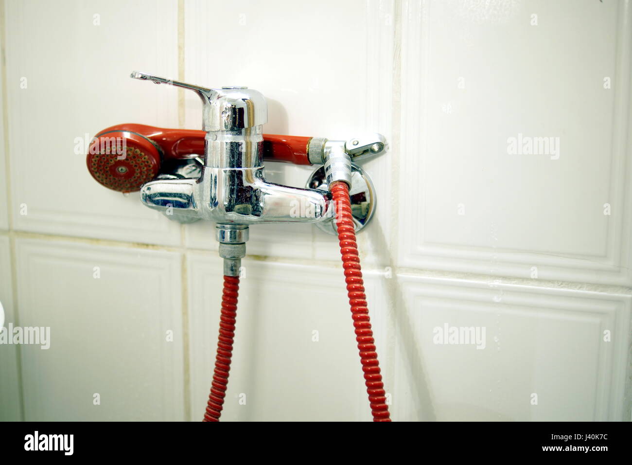 Shower head in use hires stock photography and images Alamy
