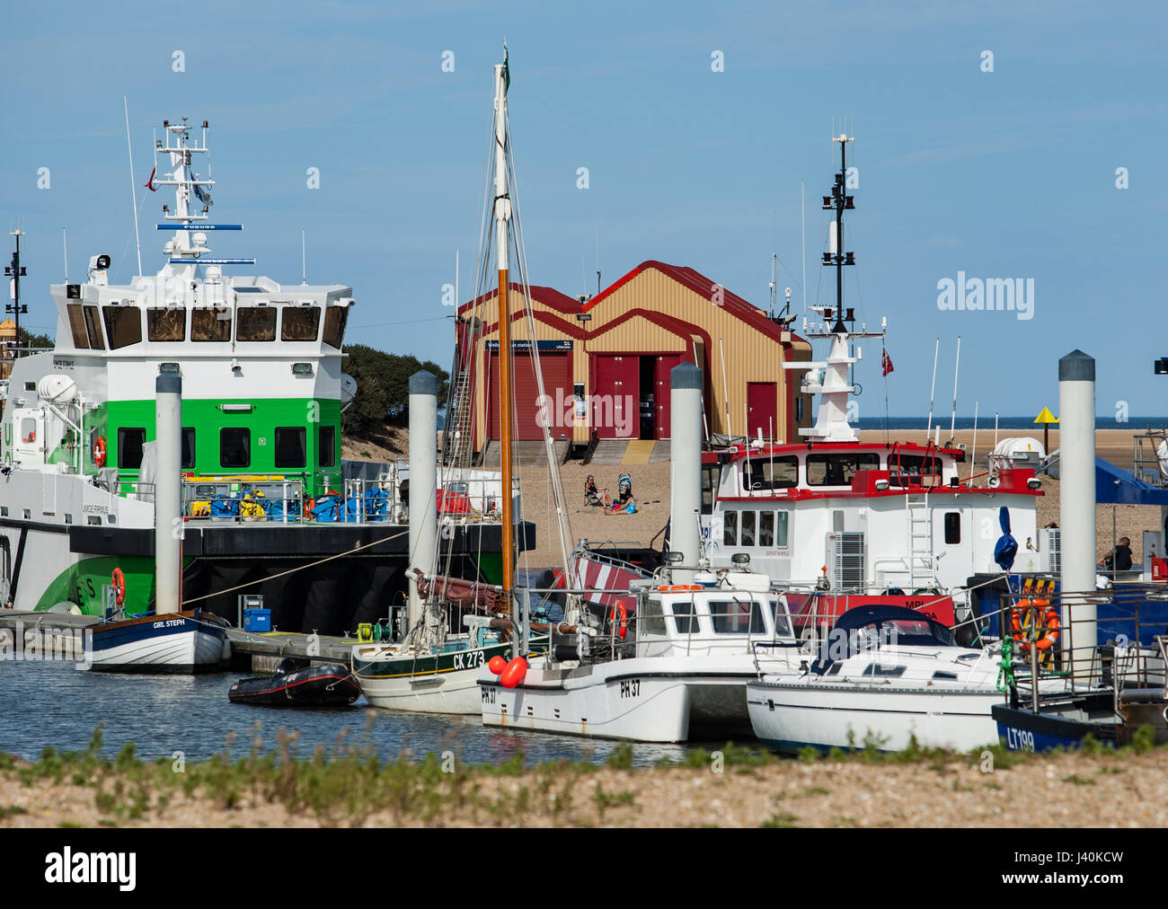 Wells Harbour norfolk uk Stock Photo