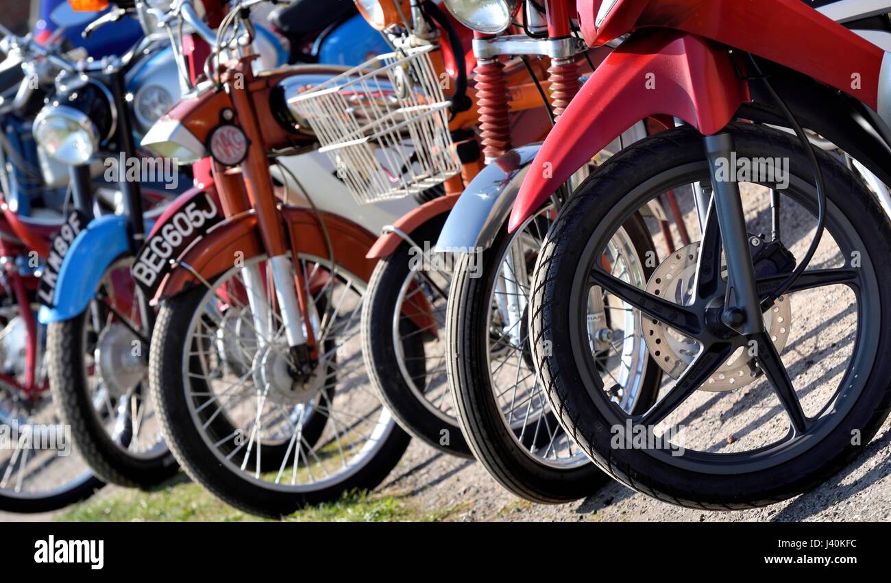 Motor bike wheels Stock Photo Alamy
