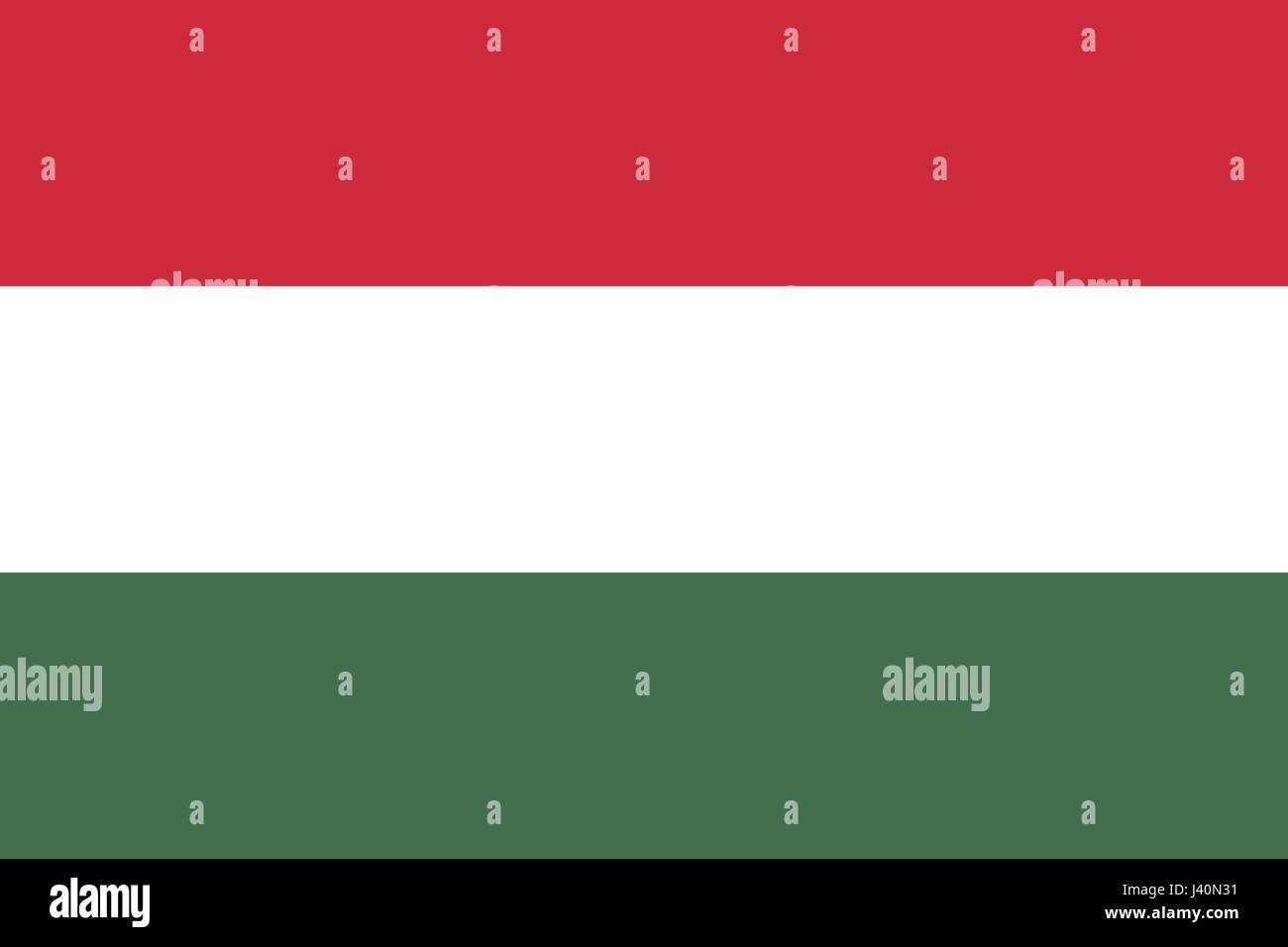 Flag of Hungary vector illustration Stock Vector