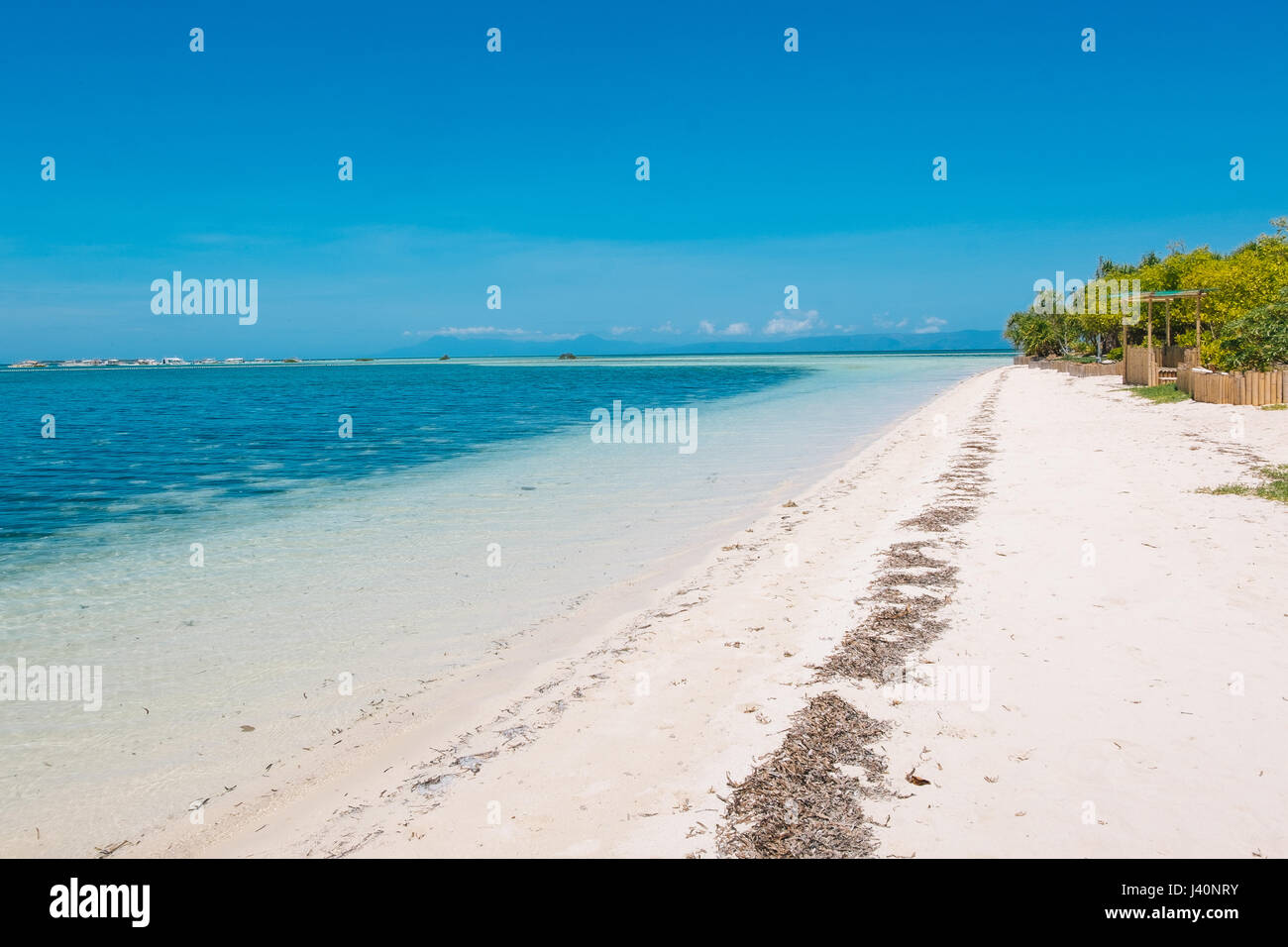 Virgin island sandbar in Bohol Stock Photo