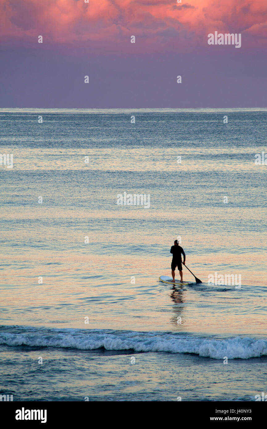 Stand up paddle boarding (SUP), Fort Lauderdale, Florida Stock Photo