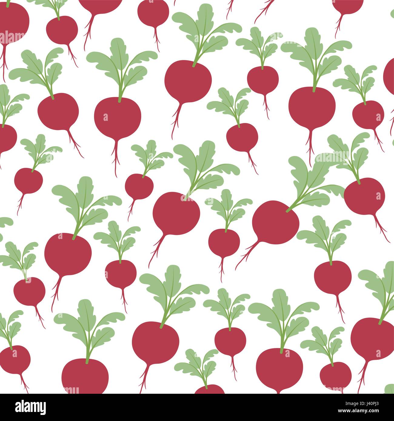 colorful background with pattern of beets with stem and leaves Stock ...