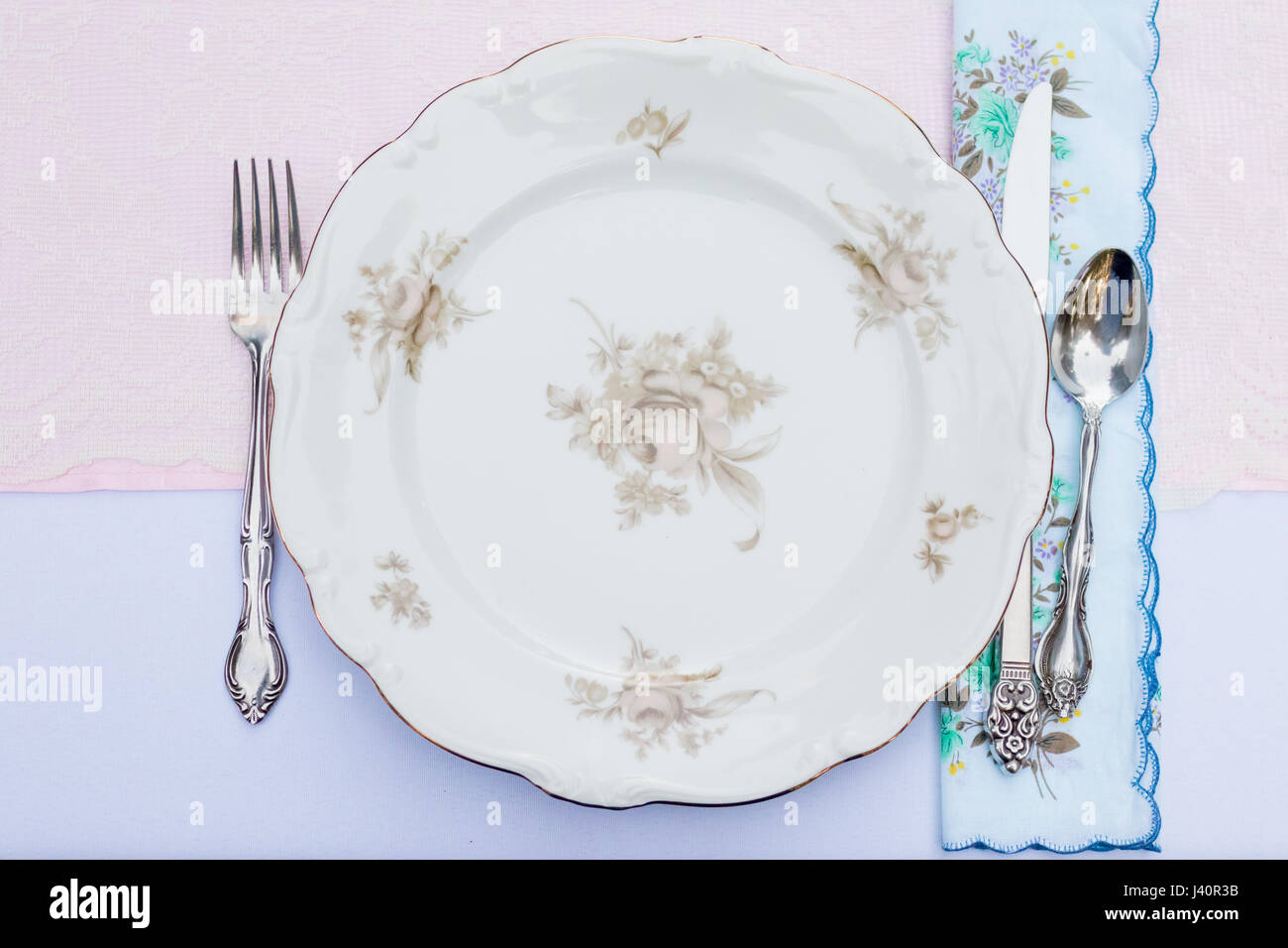 Antique Wedding Reception Plates Stock Photo 140159695 Alamy