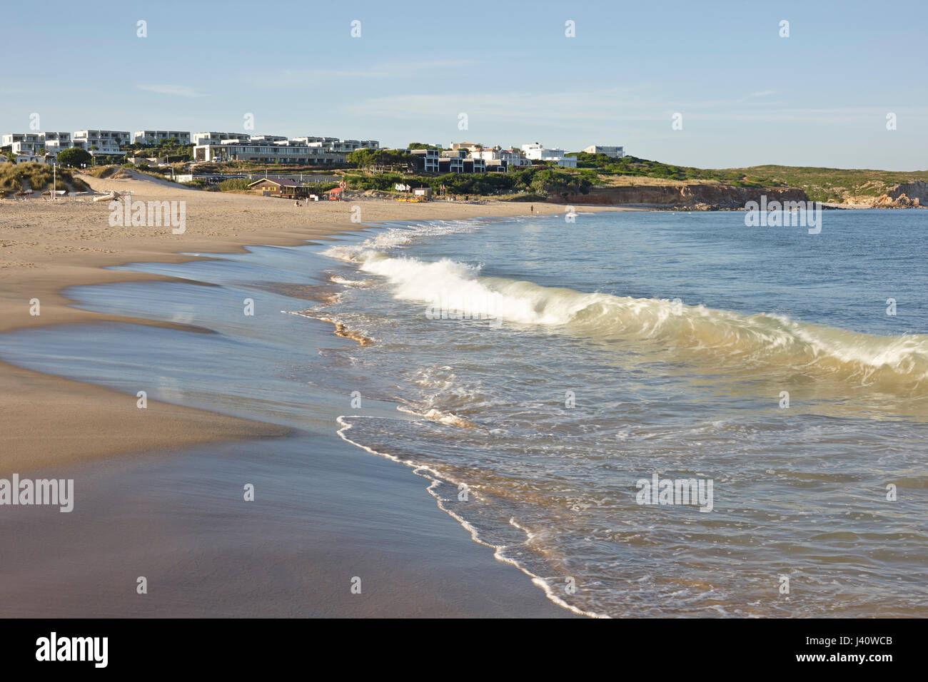 Martinhal beach with Martinhal Beach Resort & Hotel, Sagres, Algarve, Portugal, southernmost region of mainland Europe Stock Photo