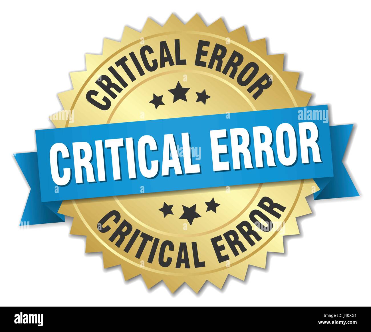 critical error round isolated gold badge Stock Vector Image & Art - Alamy