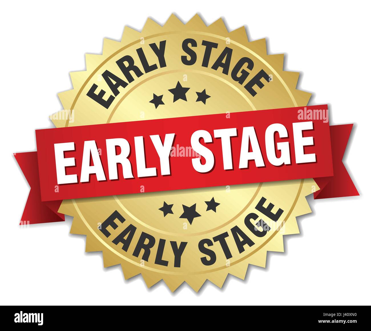 Early Riser Badge Examples early stage round isolated gold badge Stock Vector Image & Art - Alamy
