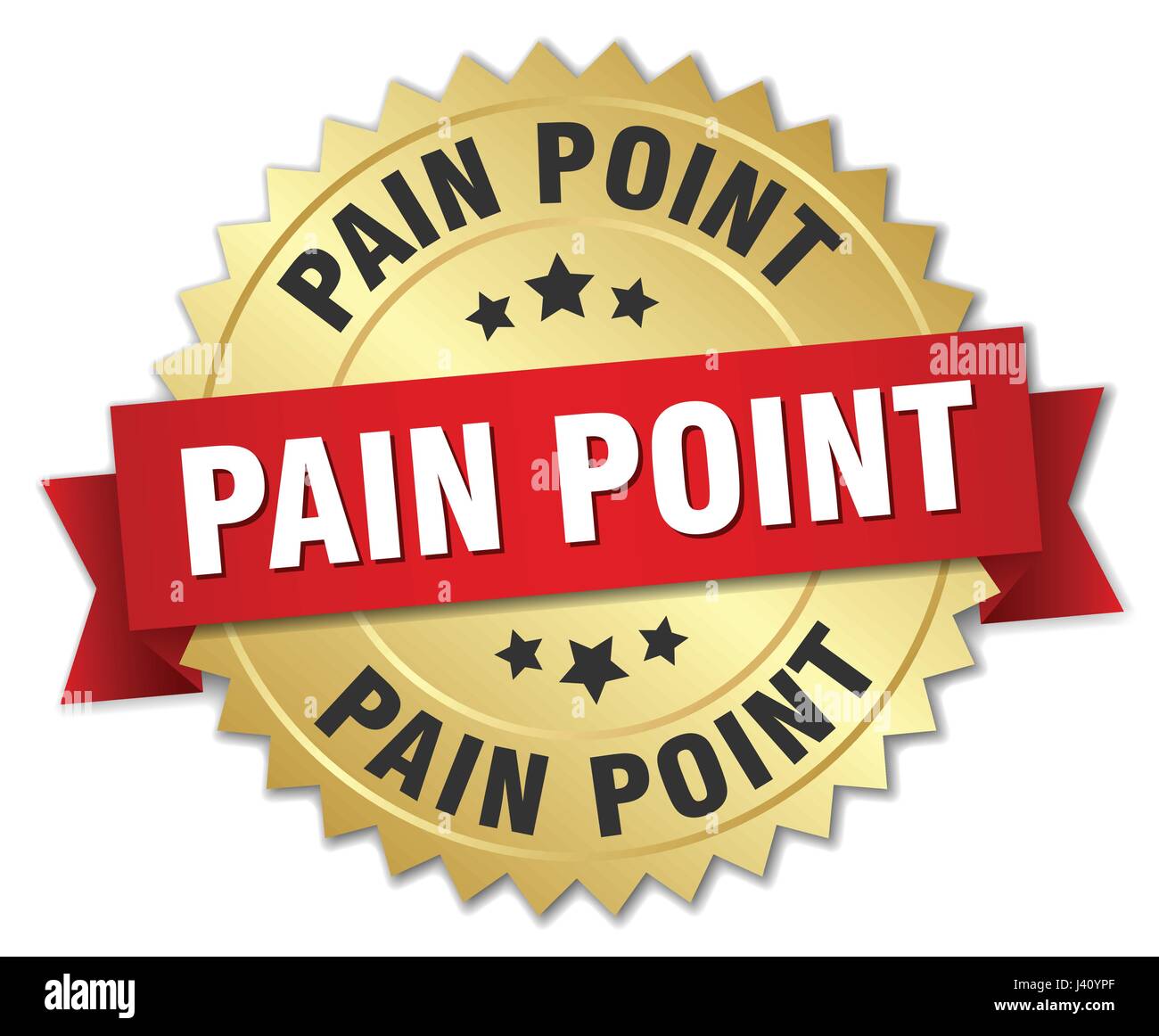 pain point round isolated gold badge Stock Vector Image & Art - Alamy