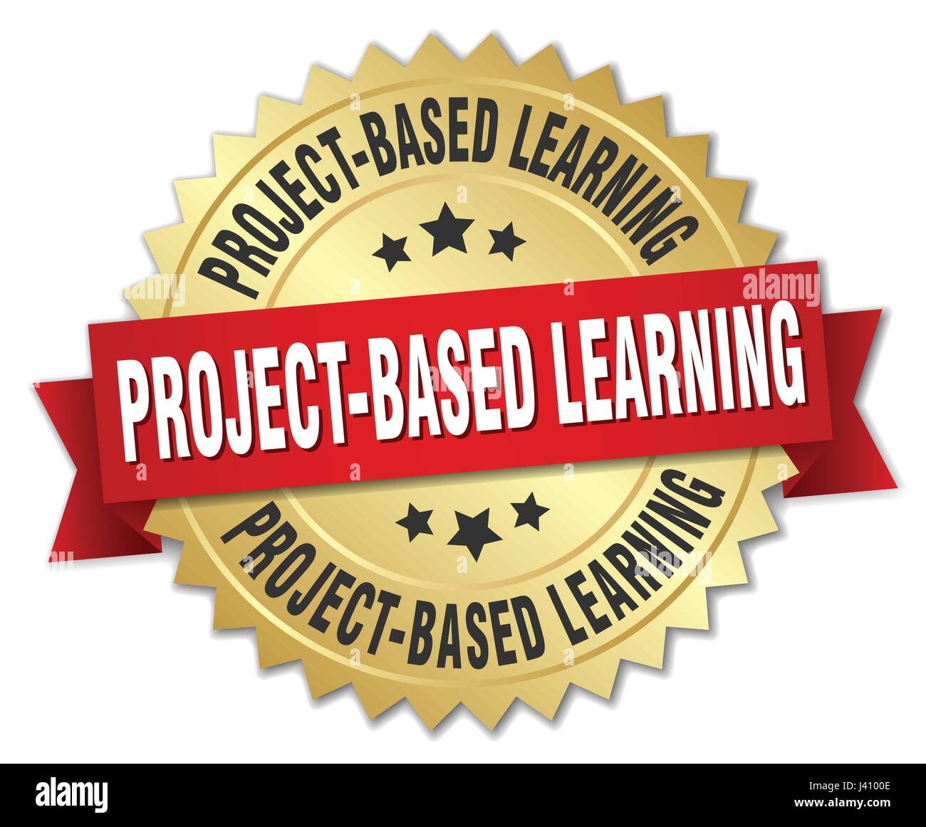 project-based learning round isolated gold badge Stock Vector Image ...