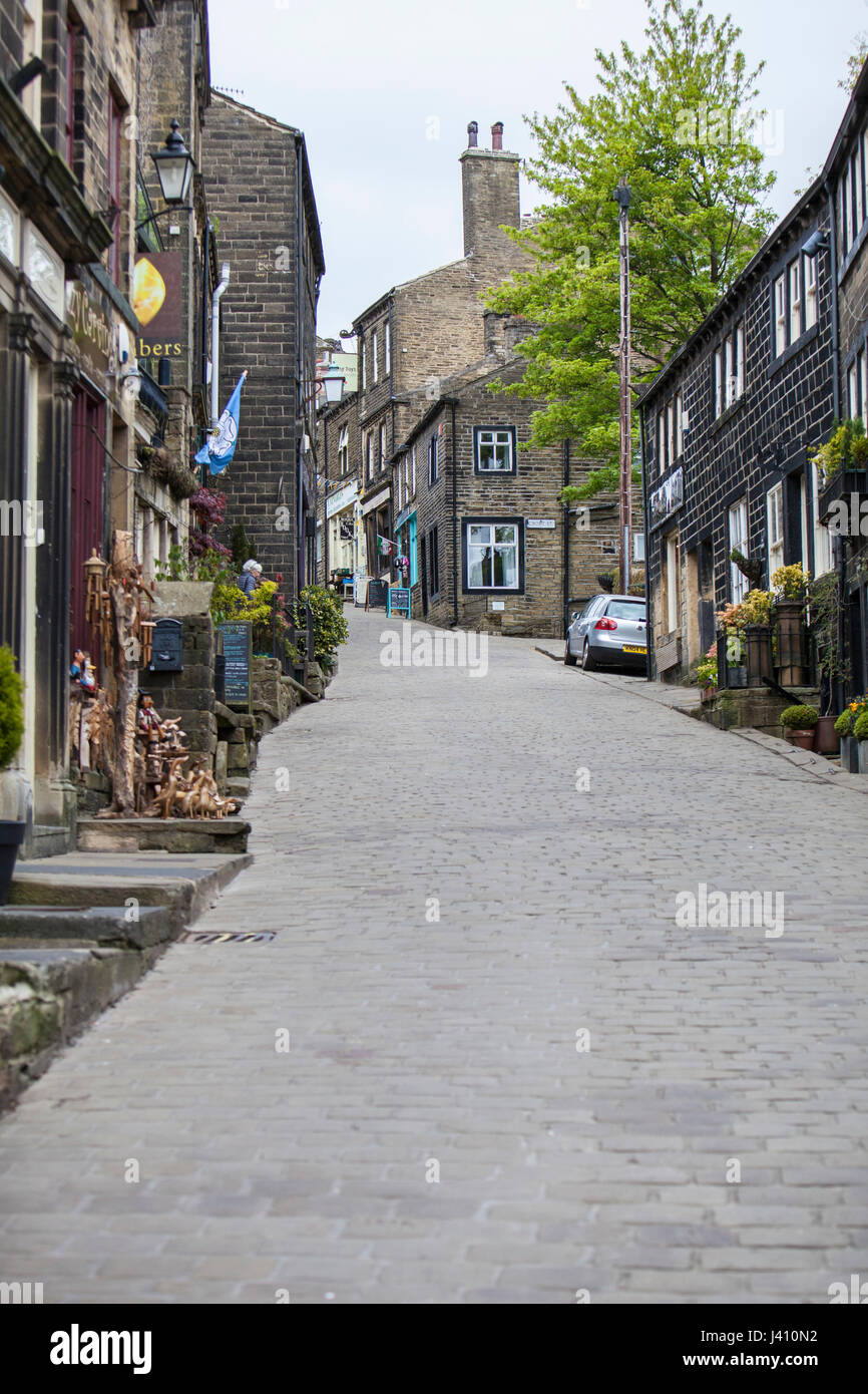 Main Street, Haworth, Bradford, West Yorkshire Stock Photo Alamy