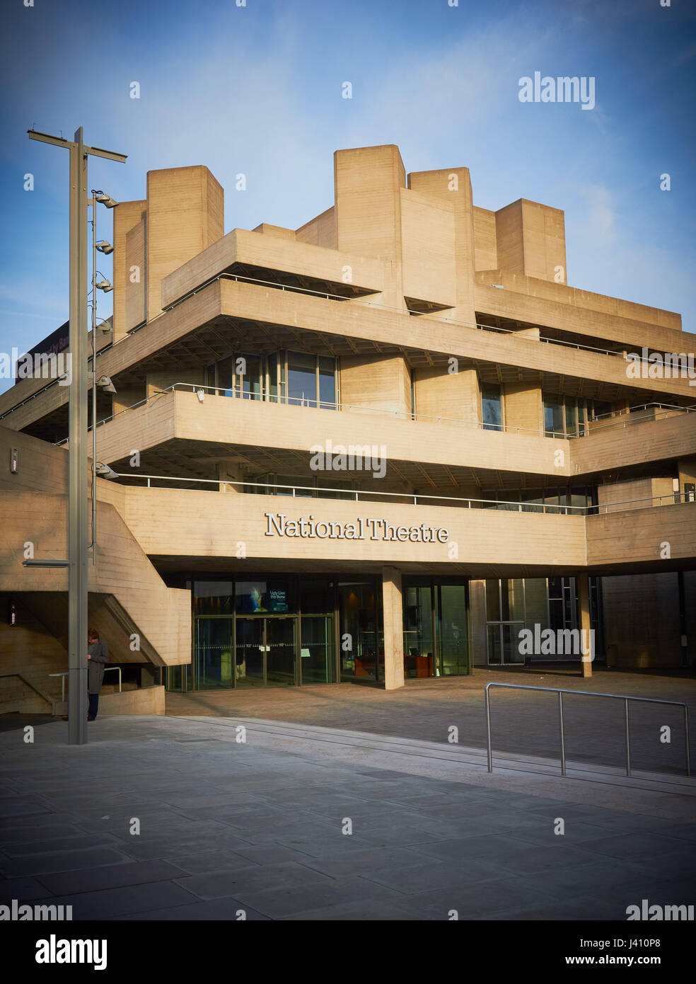 Grade II listed National Theatre by Denys Lasdun (1976), South Bank, London, England Stock Photo