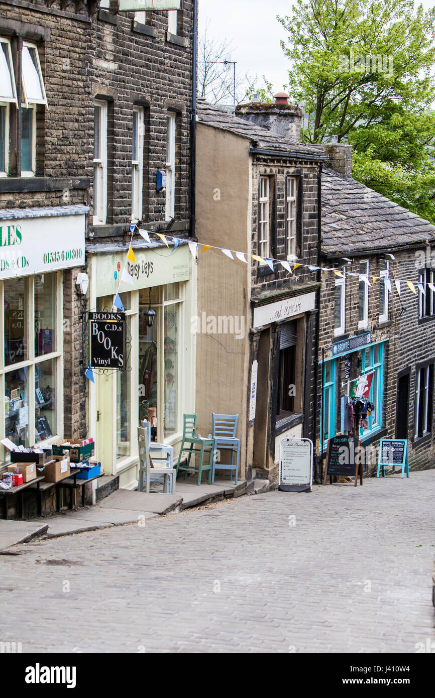 Main Street, Haworth, Bradford, West Yorkshire Stock Photo Alamy