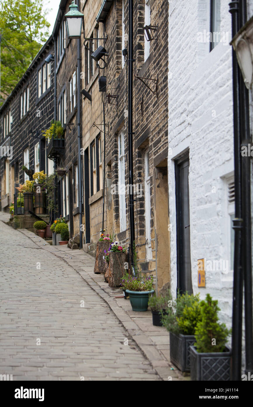 Main Street, Haworth, Bradford, West Yorkshire Stock Photo Alamy