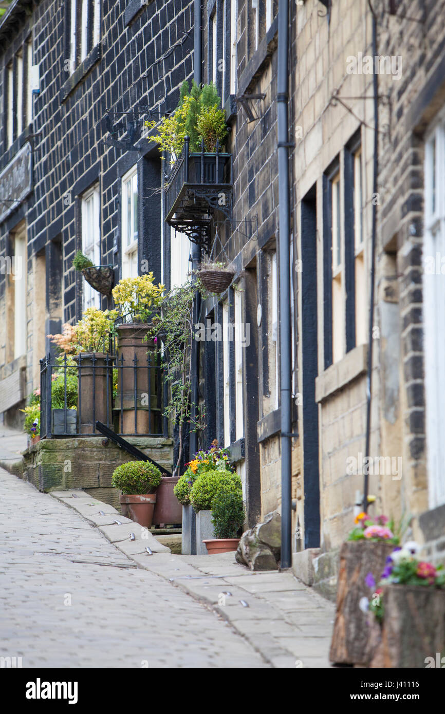 Main Street, Haworth, Bradford, West Yorkshire Stock Photo Alamy