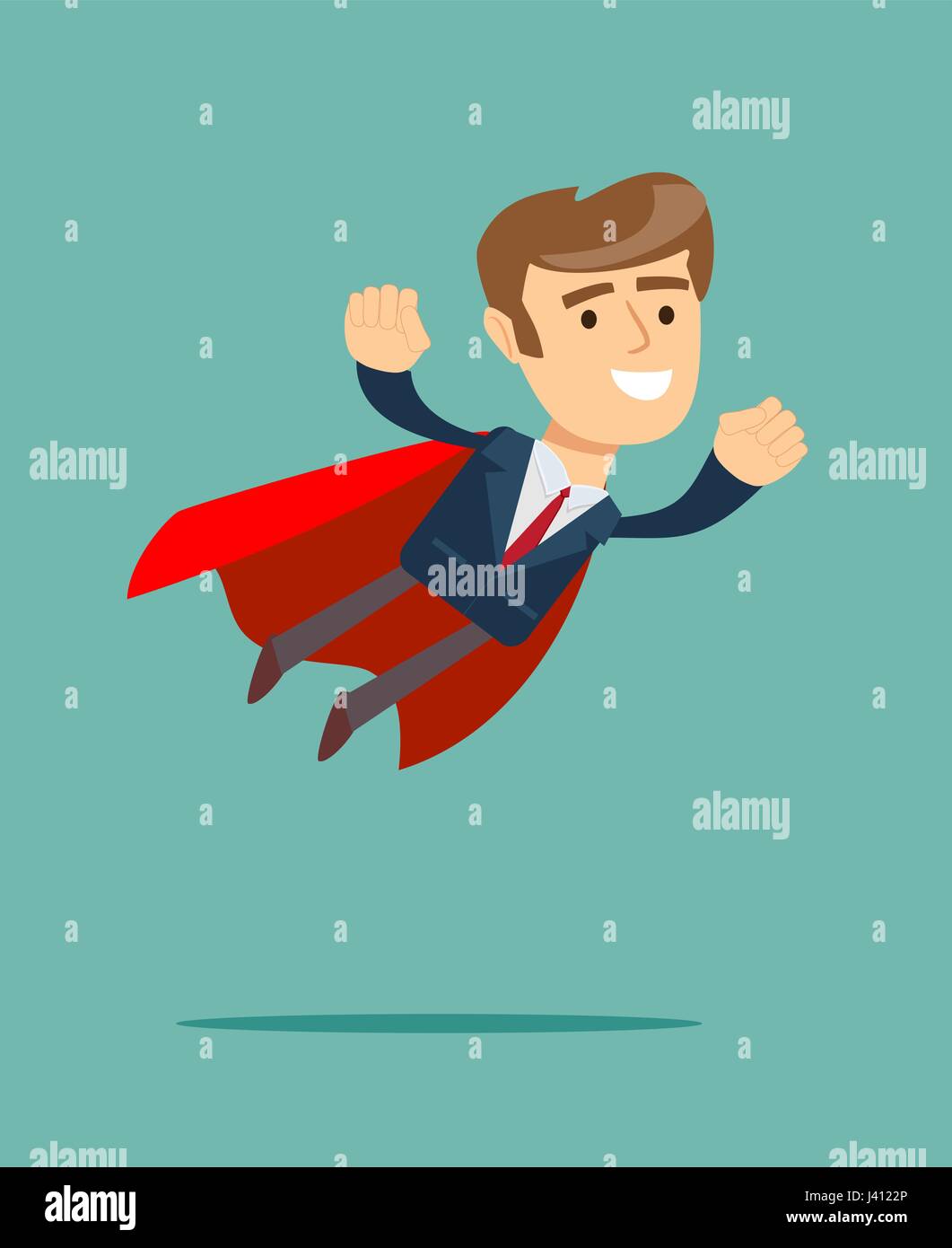 Businessman in superhero concept with red cover Stock Vector Image ...