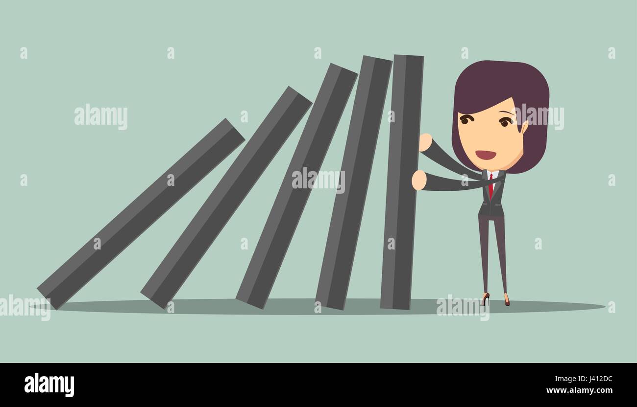 businesswoman stopping the domino effect Stock Vector Image & Art - Alamy businesswoman stopping the domino effect Stock Vector Image & Art - Alamy