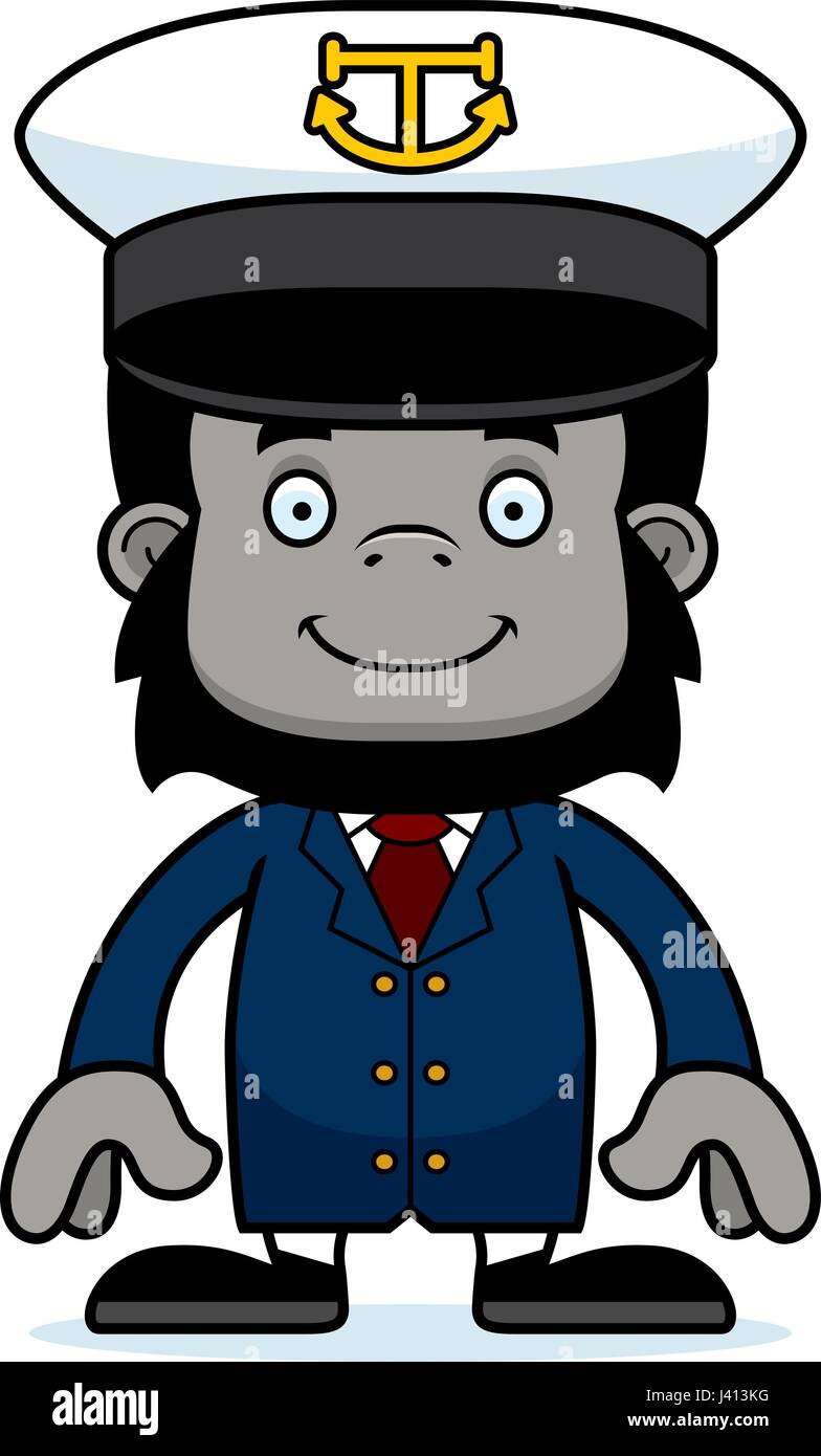 A cartoon boat captain gorilla smiling Stock Vector Image & Art - Alamy