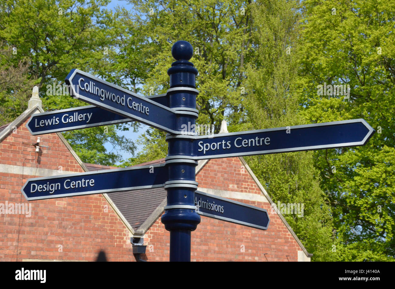 A sign at Rugby School, Warwickshire, England Stock Photo