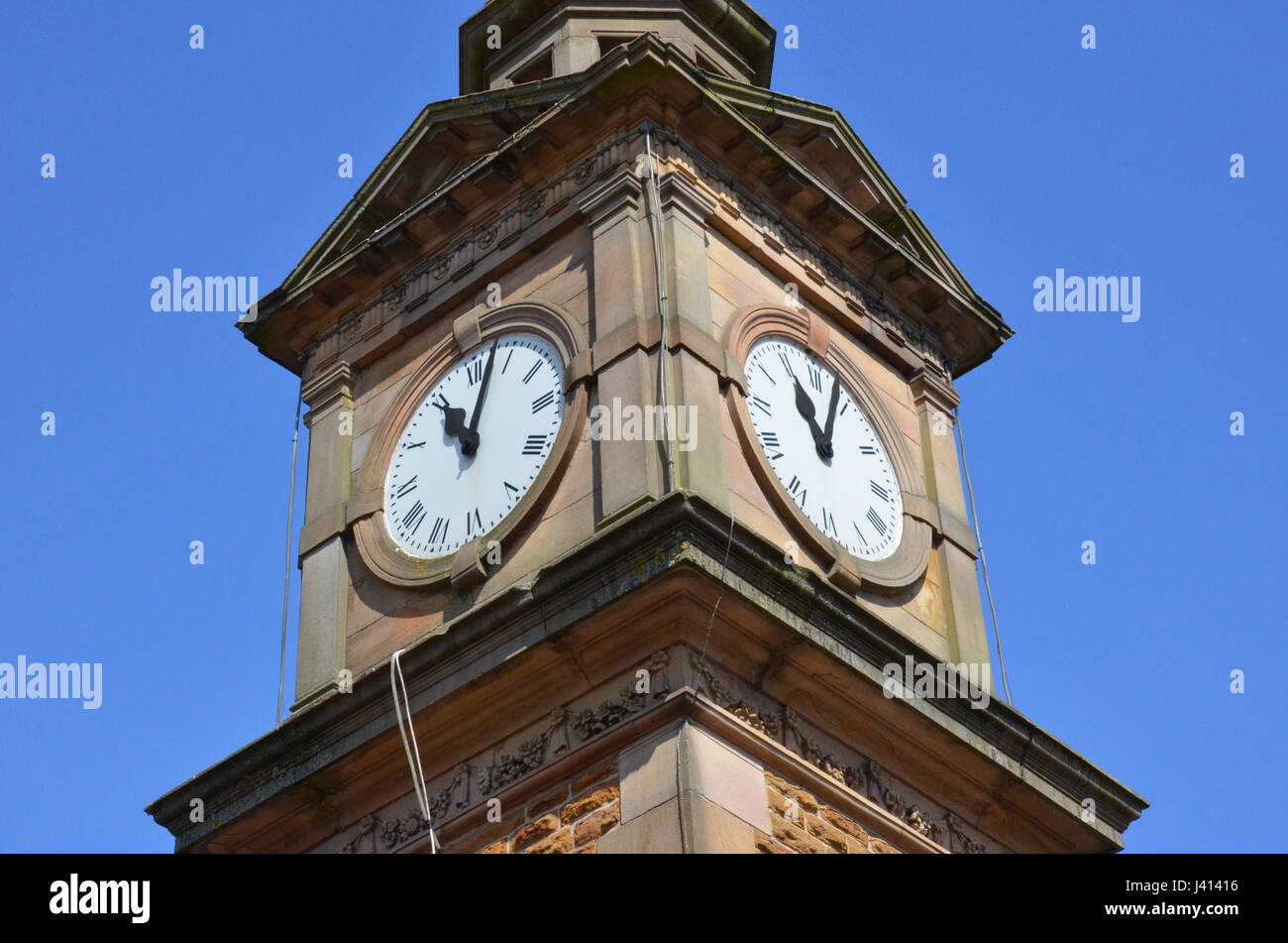 The Clock Tower at Rugby, Warwickshire, England Stock Photo