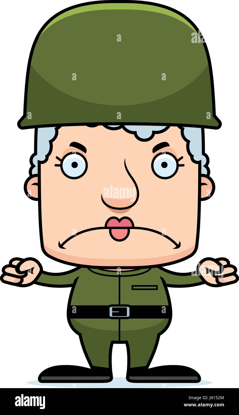 A cartoon soldier woman looking angry Stock Vector Image & Art - Alamy