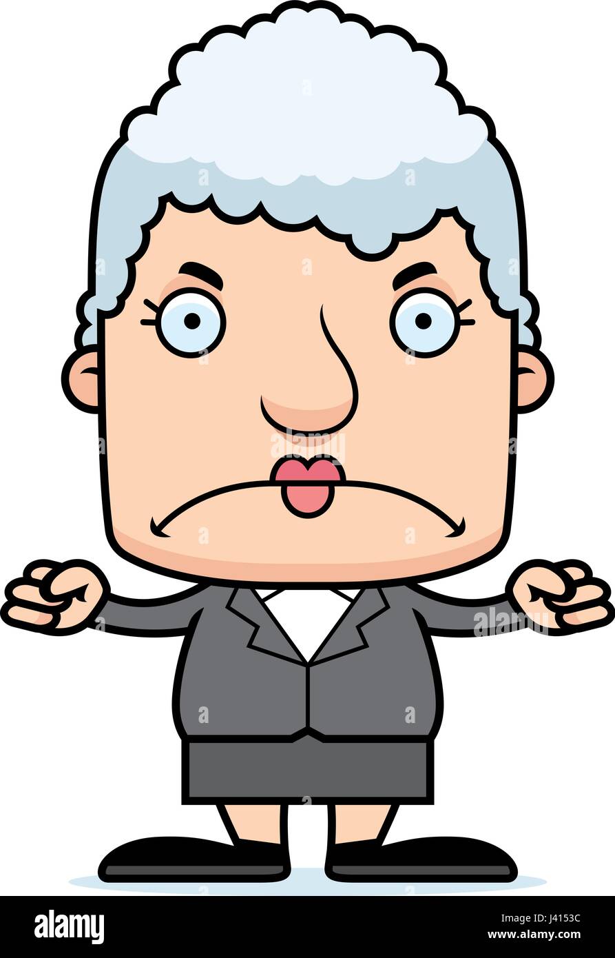 A cartoon businessperson woman looking angry Stock Vector Image & Art ...