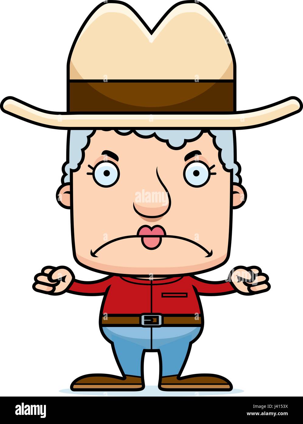 A cartoon cowboy woman looking angry Stock Vector Image & Art - Alamy