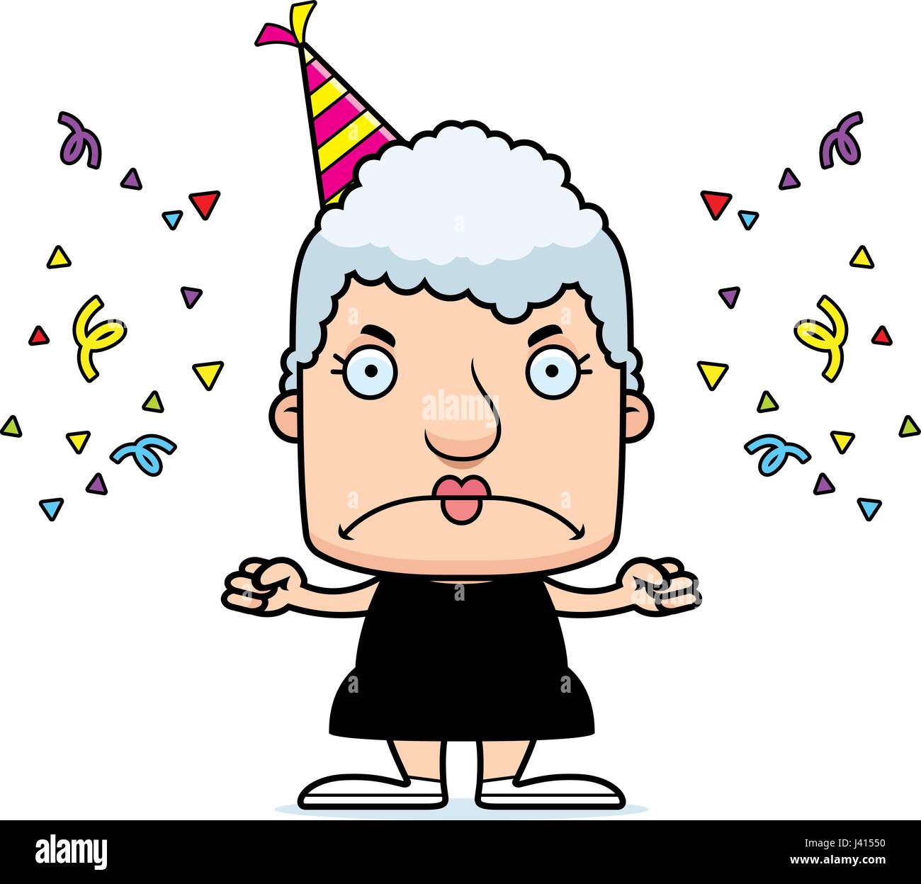 A cartoon party woman looking angry Stock Vector Image & Art - Alamy