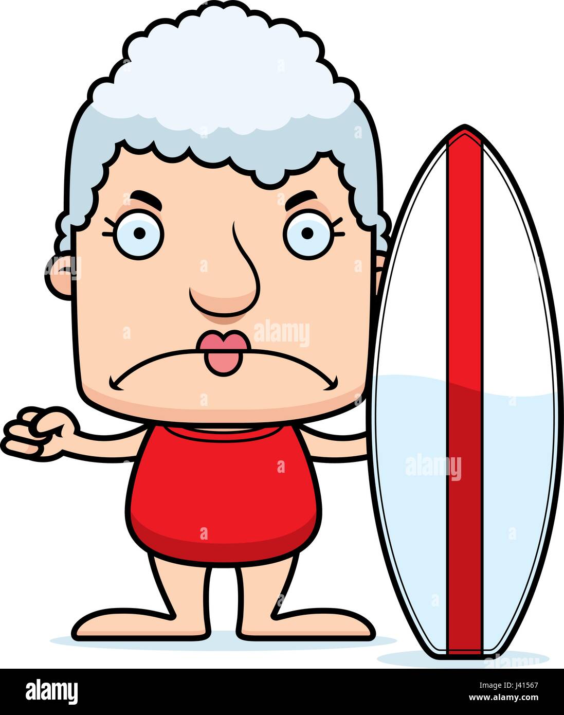 A cartoon surfer woman looking angry Stock Vector Image & Art - Alamy