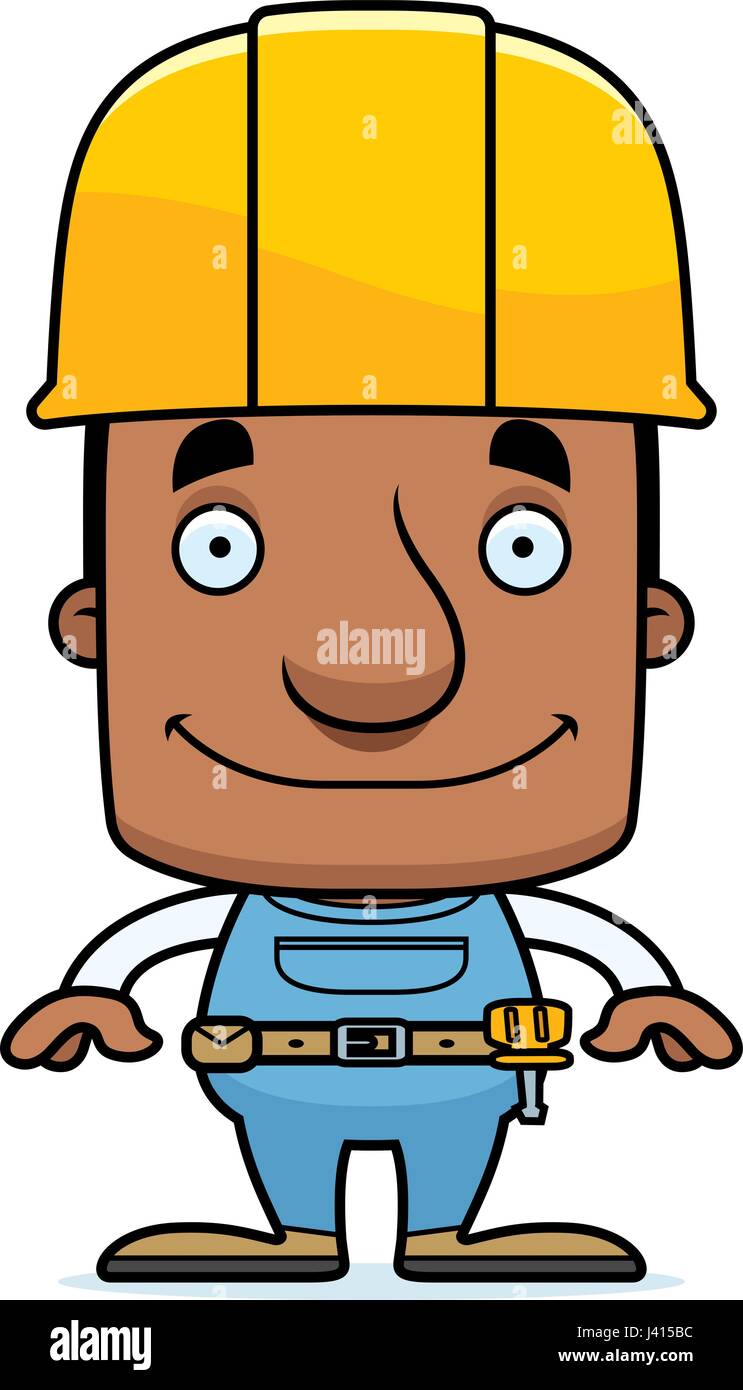 A cartoon construction worker man smiling Stock Vector Image & Art - Alamy