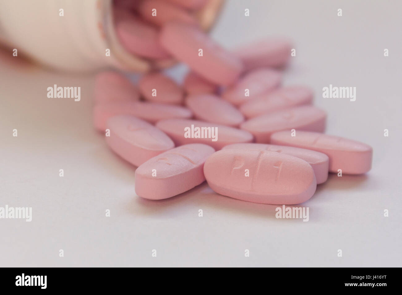 Close-up of Prenatal vitamins. Stock Photo