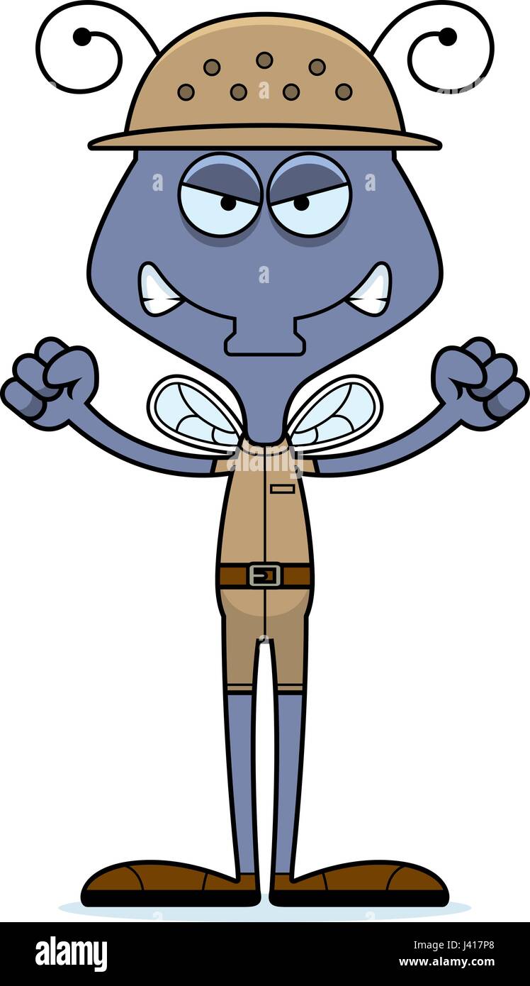 A cartoon zookeeper fly looking angry Stock Vector Image & Art - Alamy