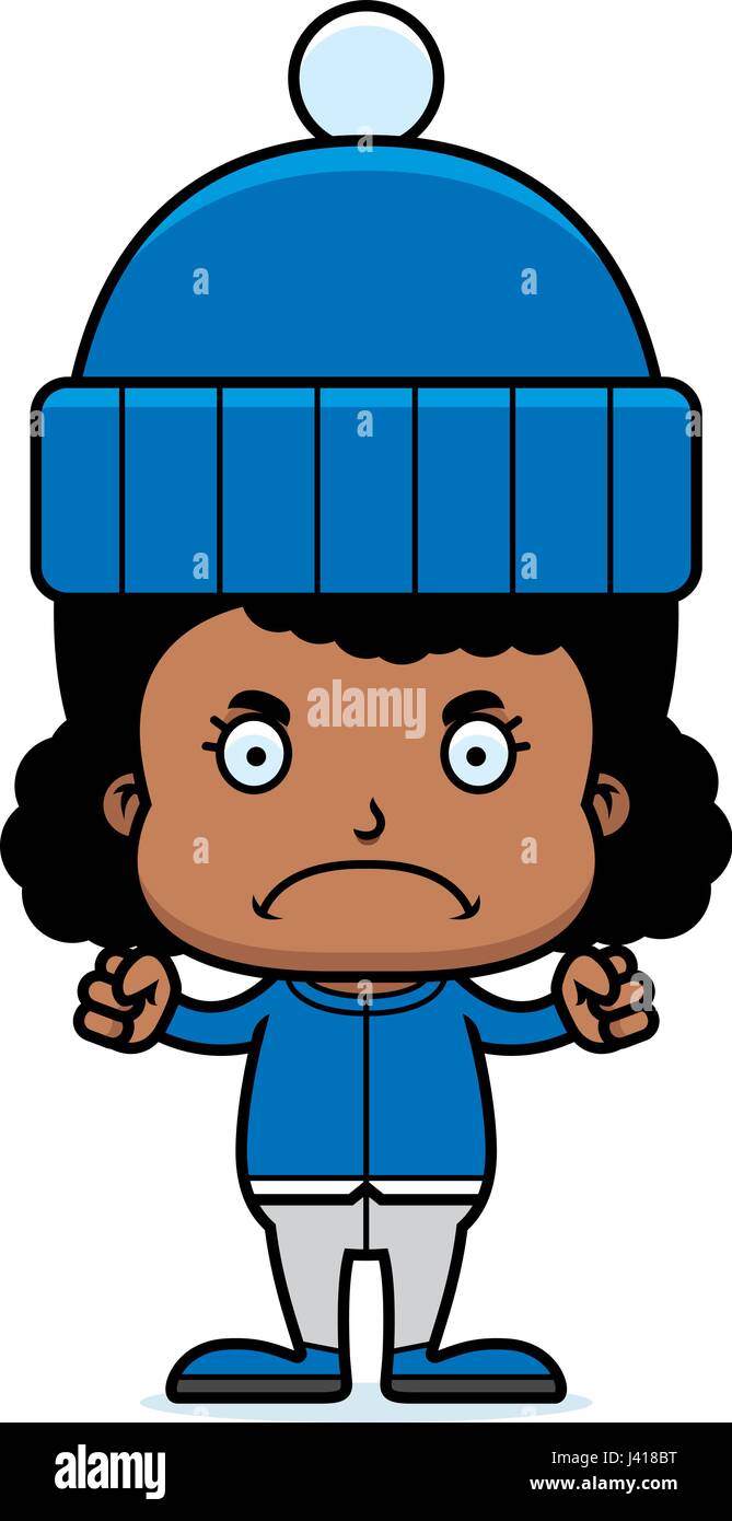 A cartoon winter girl looking angry Stock Vector Image & Art - Alamy