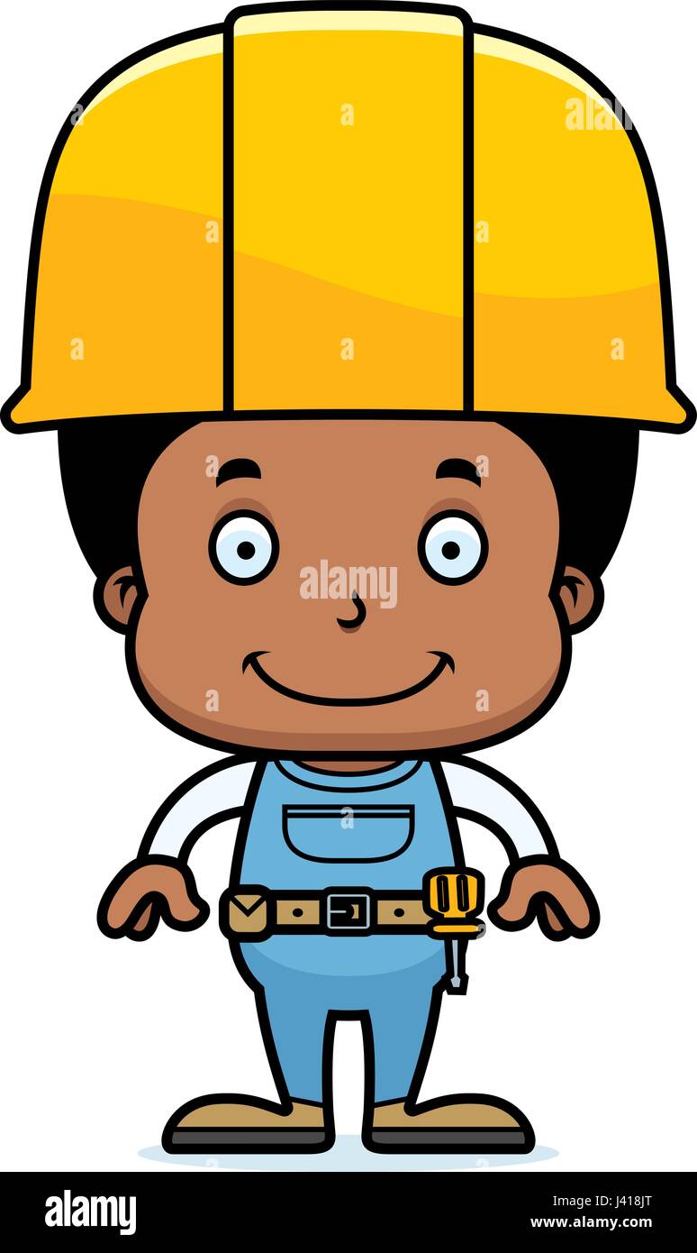 A cartoon construction worker boy smiling Stock Vector Image & Art - Alamy