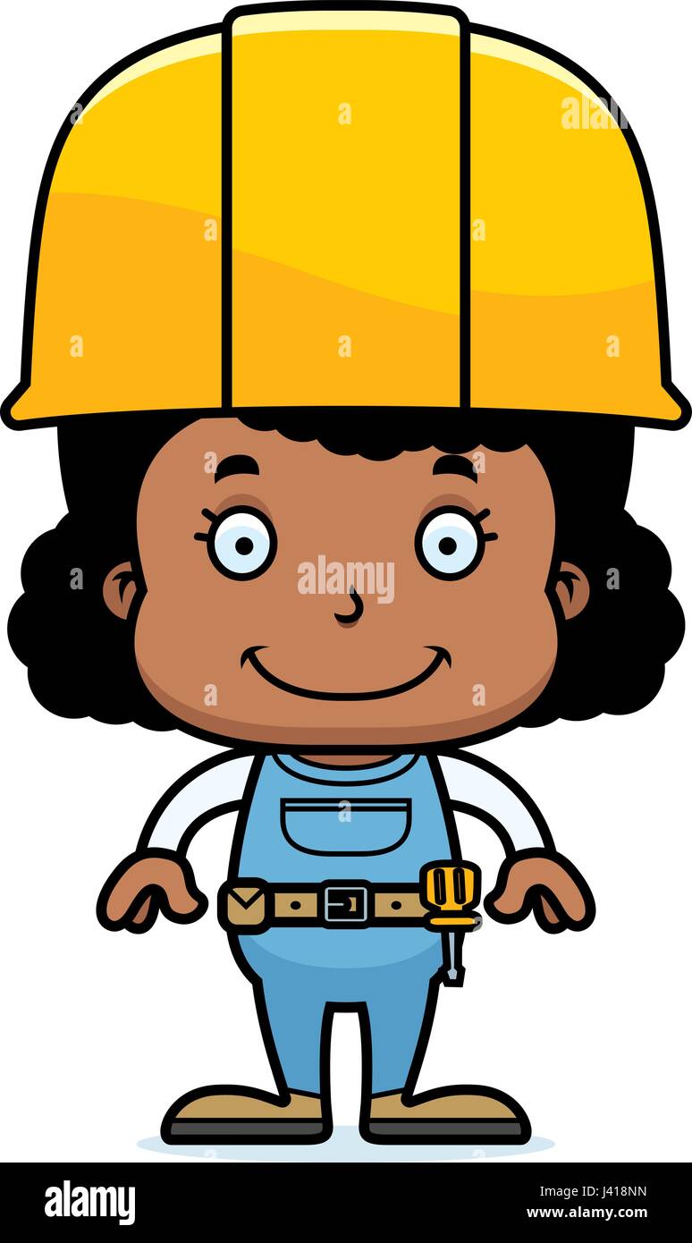 A cartoon construction worker girl smiling Stock Vector Image & Art - Alamy