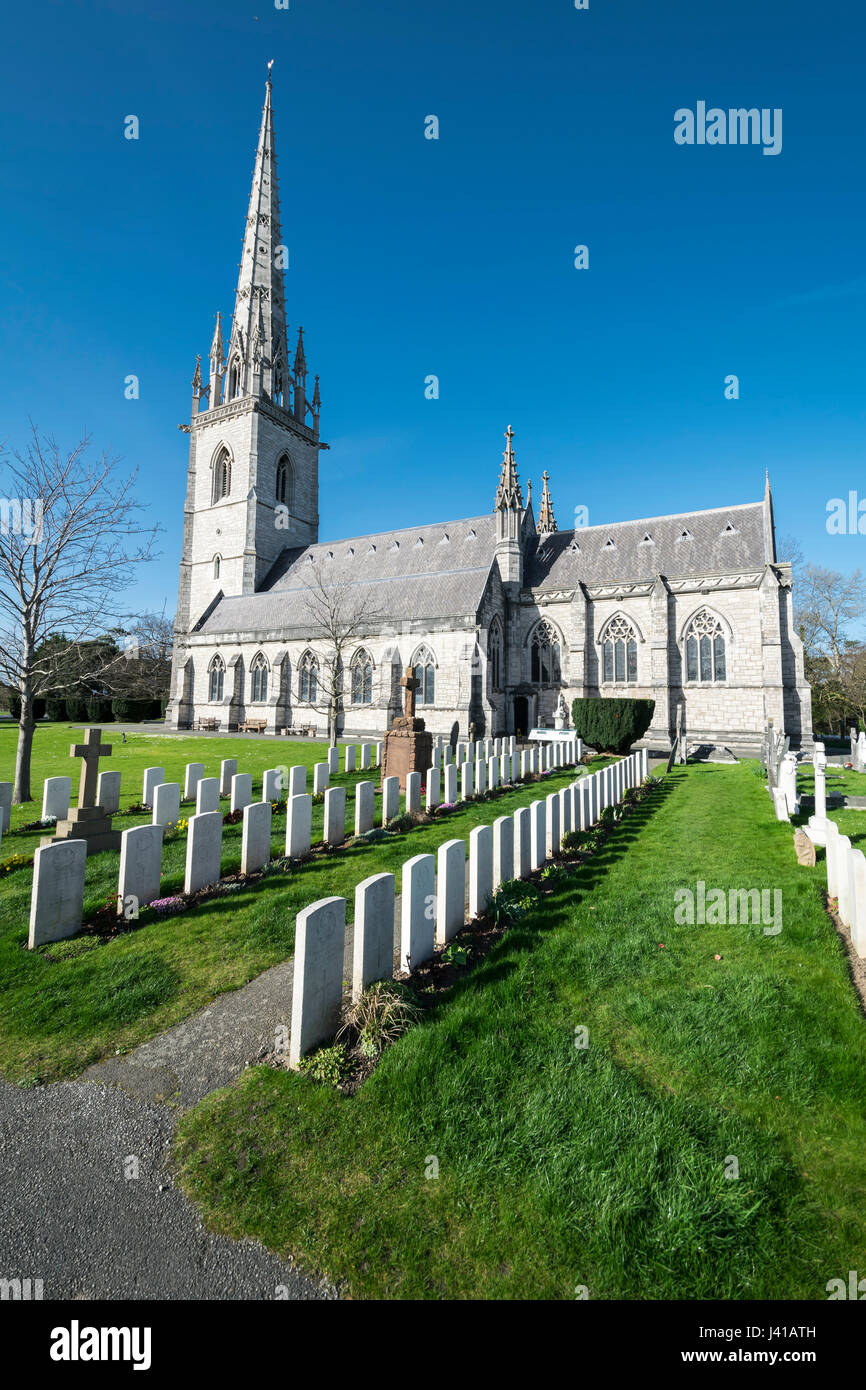 St Margaret's Church Bodelwyddan North Wales Canadian soldiers war graves Stock Photo