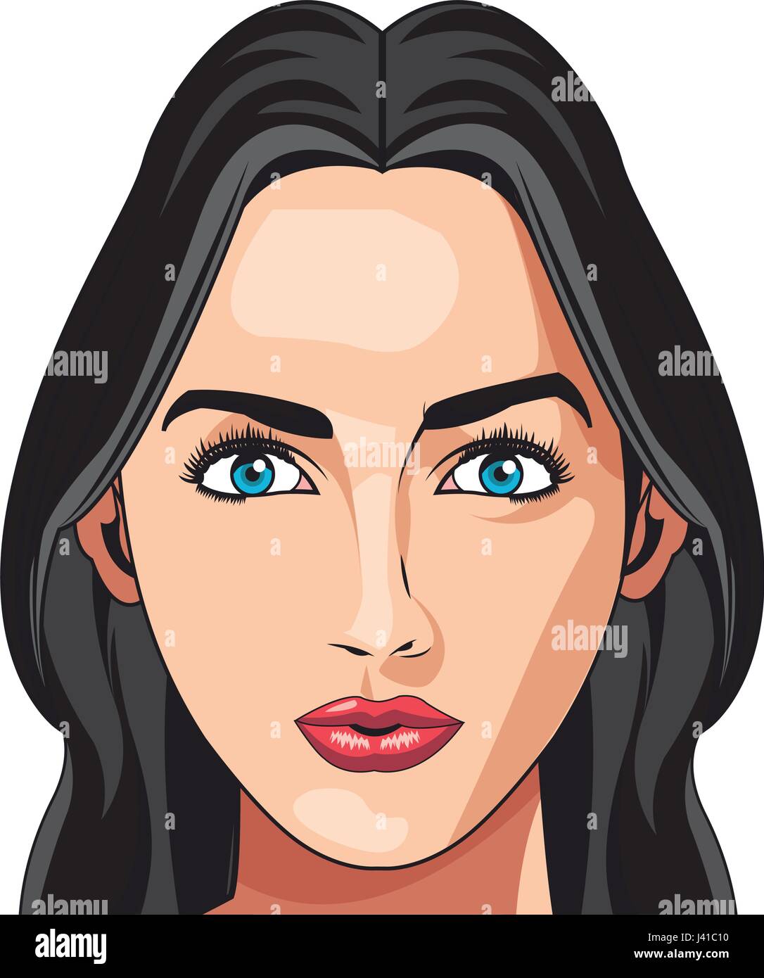 beautiful woman face fashion image Stock Vector Image & Art - Alamy