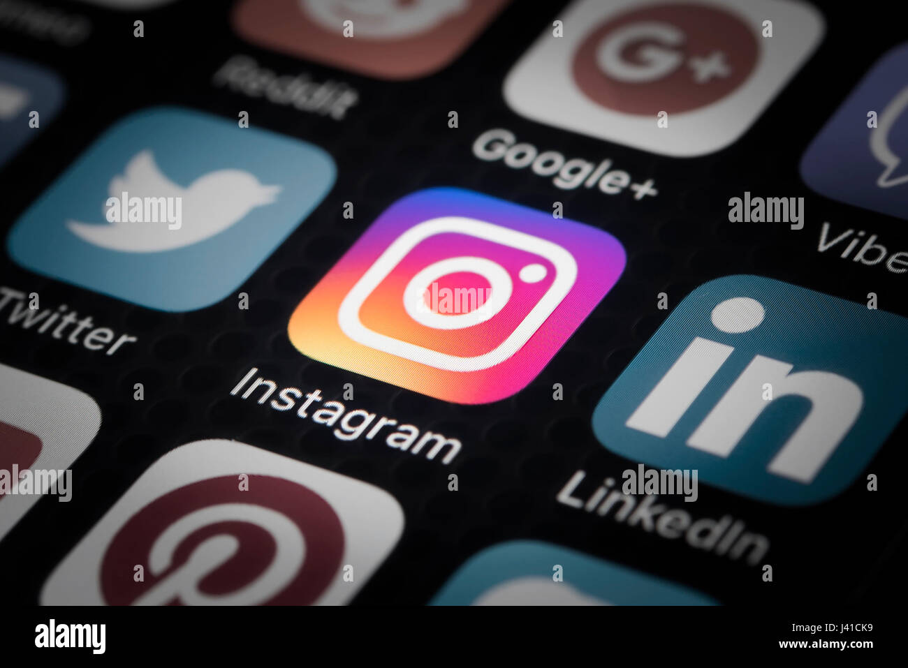 Instagram logo screen app hires stock photography and images Alamy