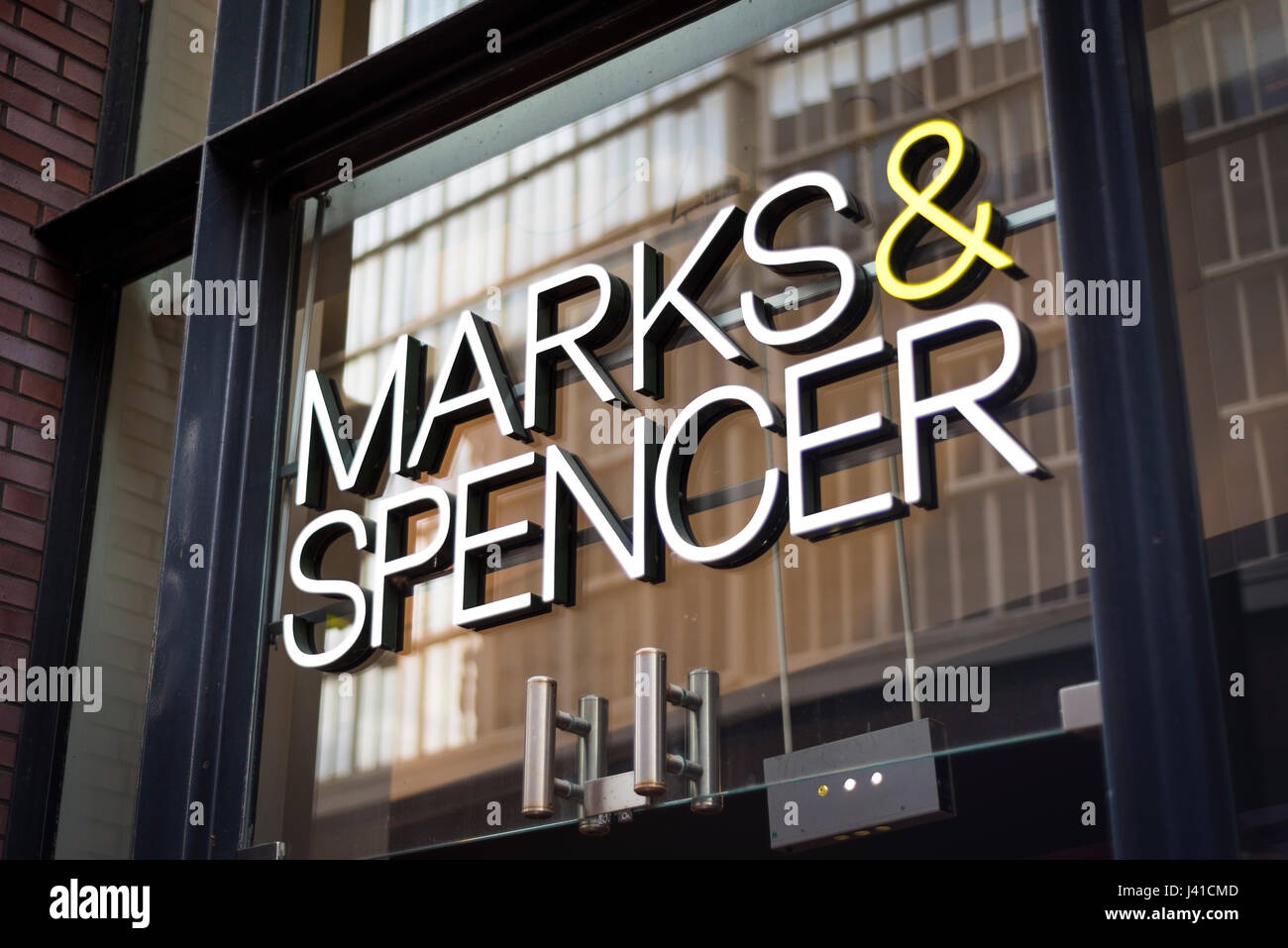 marks and spencer outdoor shop logo Stock Photo