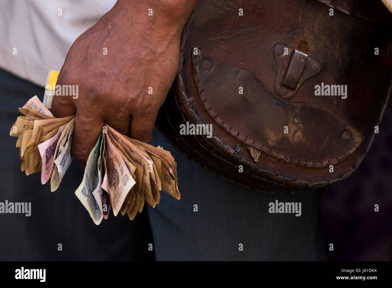 bus conductor leather money bag