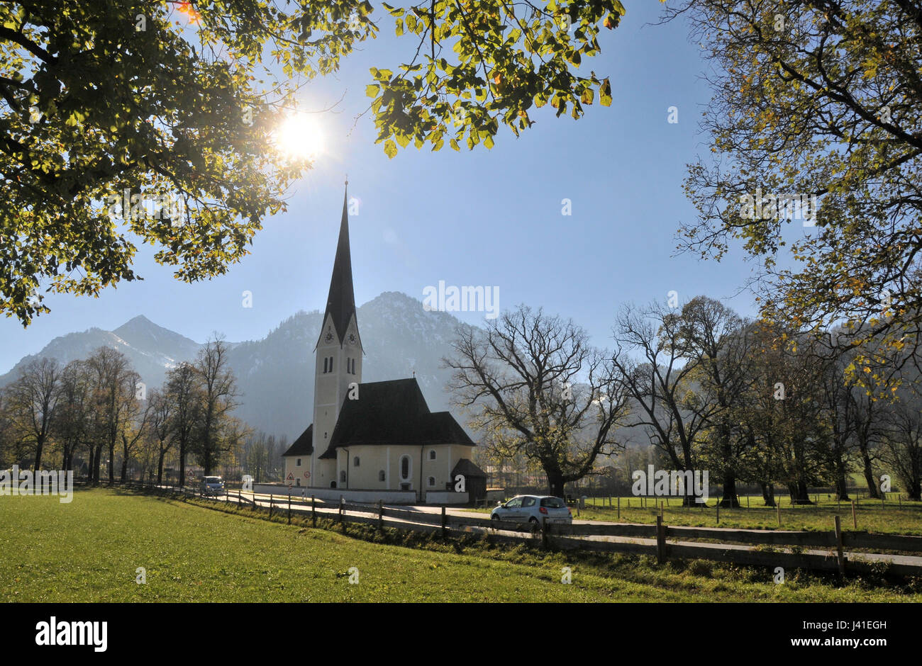 St. Leonhard near Neuhaus at Schliersee, Upper Bavaria, Bavaria, Germany Stock Photo