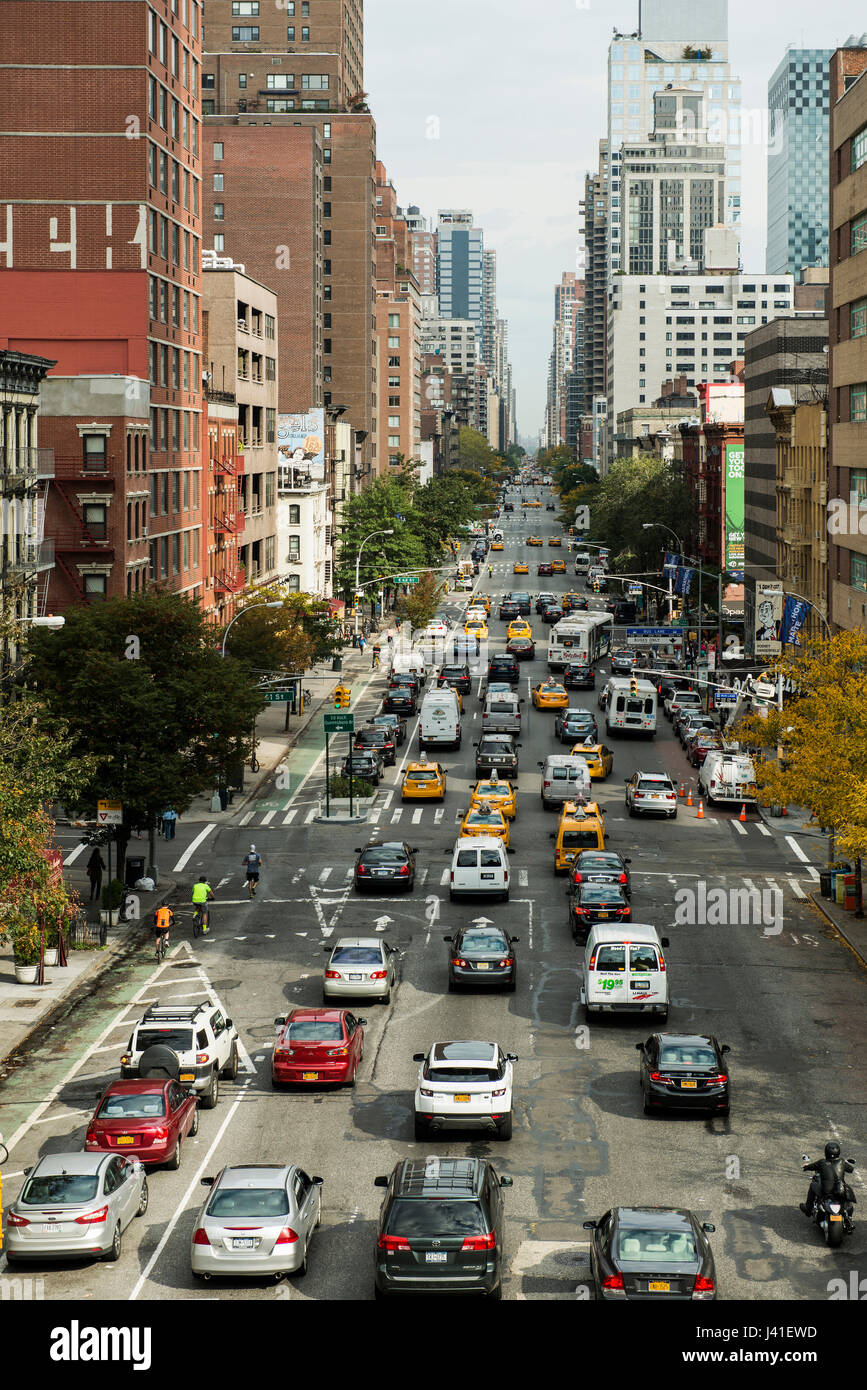 First Avenue, Upper East Side, Manhattan, New York, USA Stock Photo