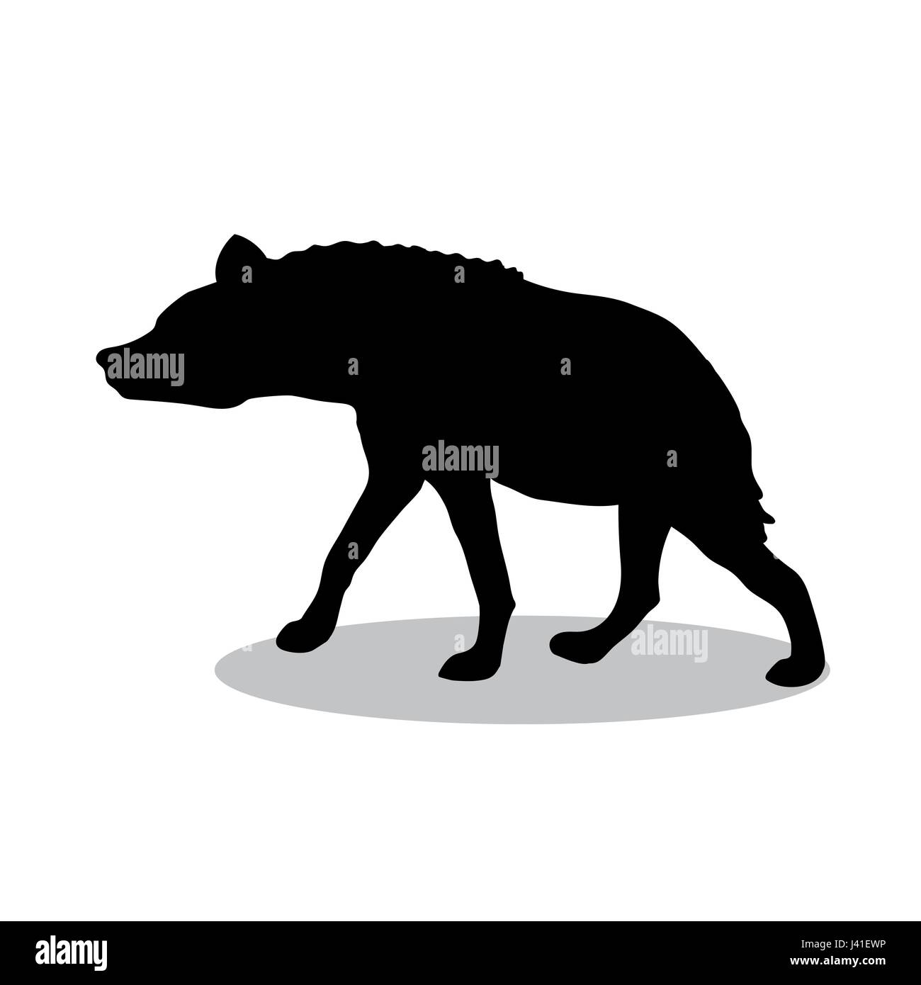 Hyena predator black silhouette animal Stock Vector Image & Art - Alamy