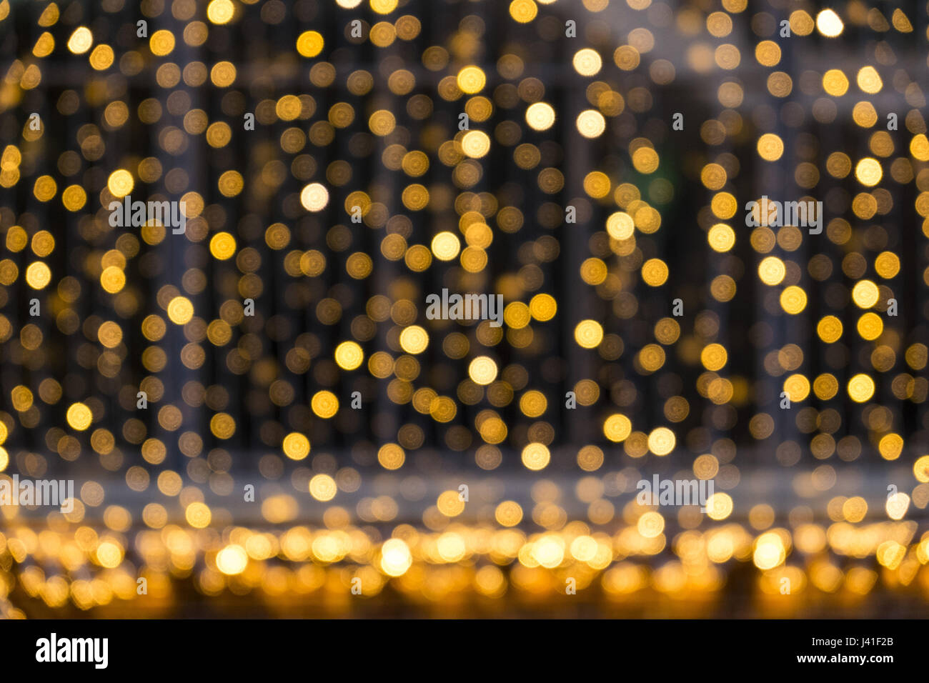 rows of Christmas lights, Hamburg, Germany Stock Photo