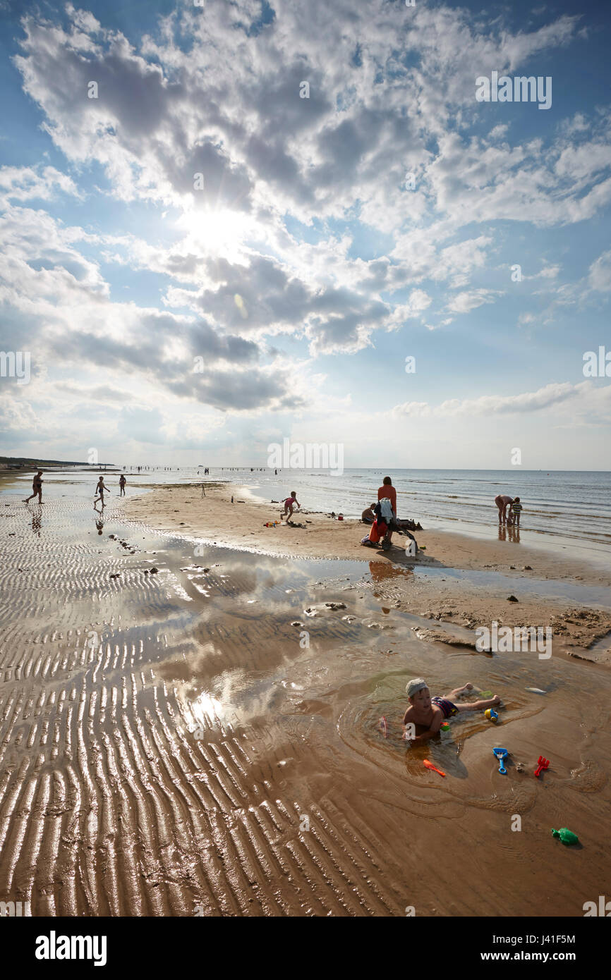Vecaki beach in the afternoon, Gulf of Riga, Riga, Latvia Stock Photo