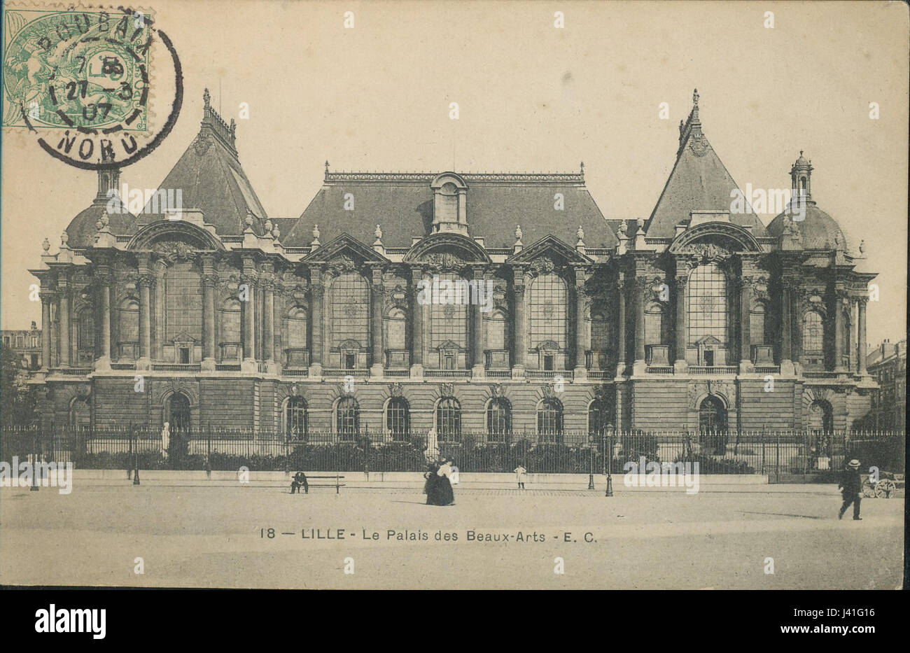 Le Palais des Beaux Arts in Lille, France, is an iconic art museum renowned for its impressive collection of fine arts, including paintings, sculptures, and decorative arts. Stock Photo