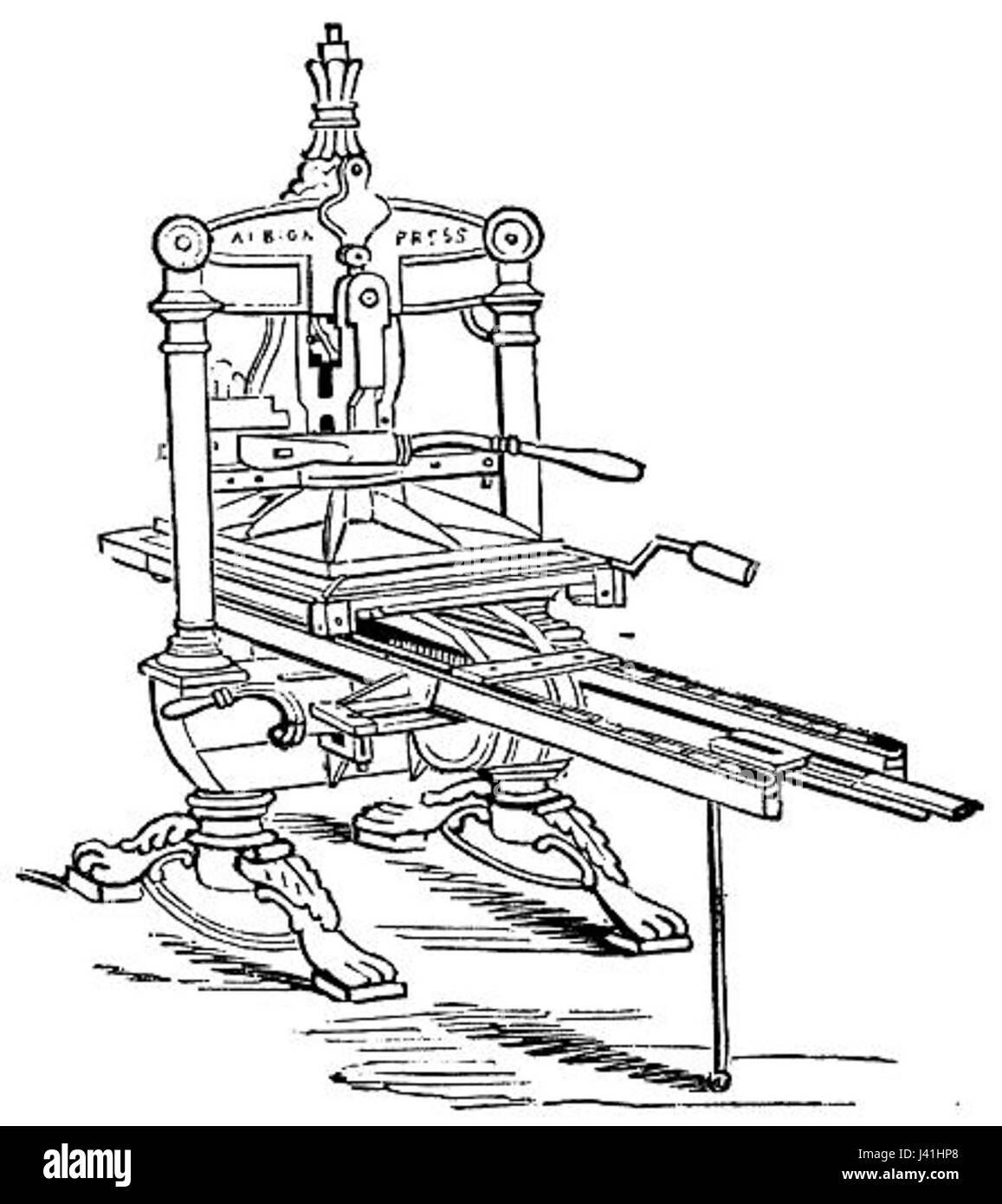 Lord Stanhopes Printing Press Stock Photo Alamy