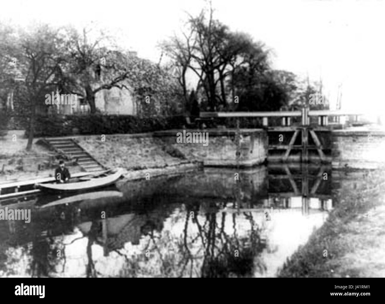 This historical reference to 'LippschleuseHeesen' likely pertains to a historical landmark, structure, or event related to the area. It could be connected to German history or industrial heritage. Stock Photo
