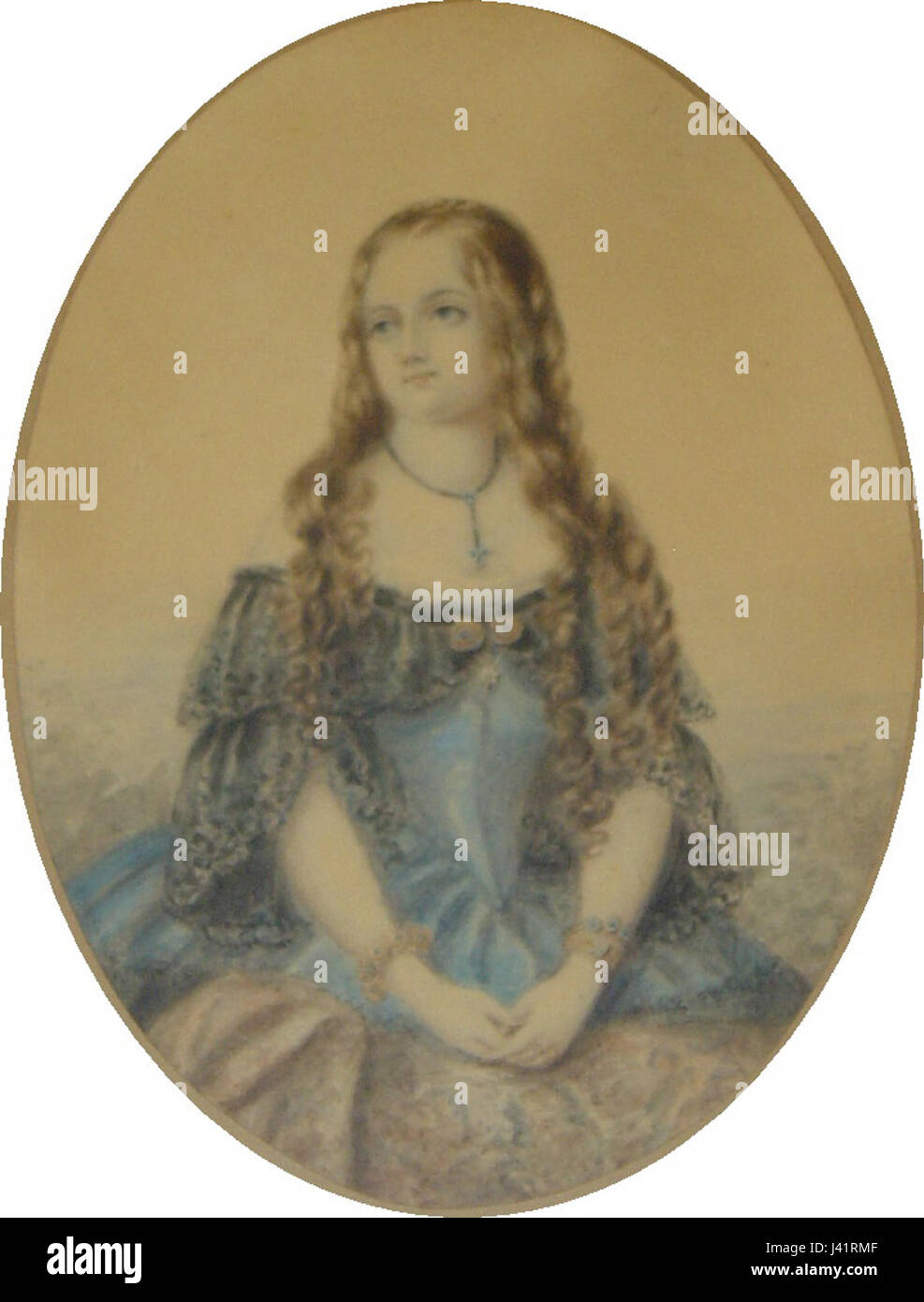 Lady OGLE, Nord de Waterloo, Brussels, 1856 (cm 18,5 x 25,5) Stock Photo