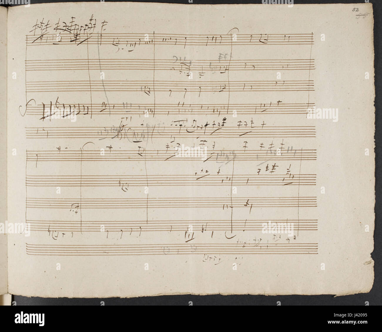 Ludwig van Beethoven   String Quartet Op 131   British Library Add MS 38070 f52r Stock Photo