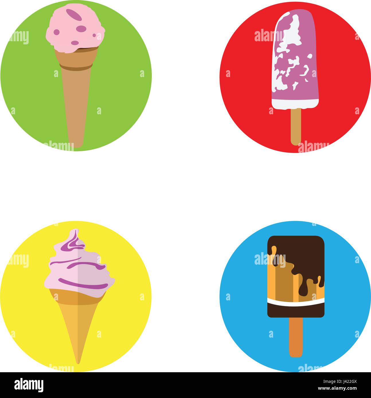Set of ice creams Stock Vector Image & Art - Alamy
